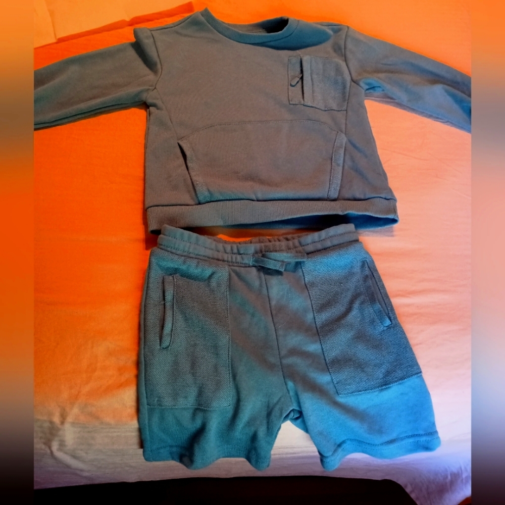 Stitch And Stone Blue Kids' Sweatshirt and Shorts Set